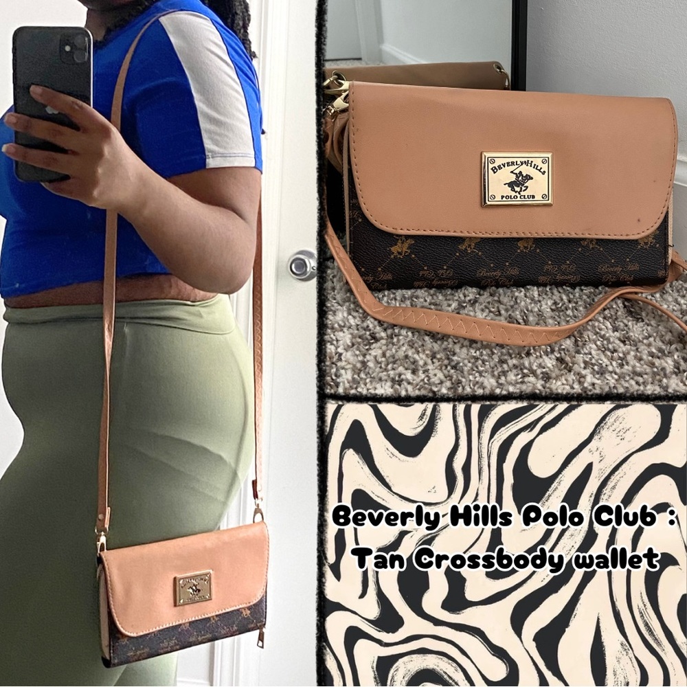💜30% off sale💜 Beverly Hills Polo Club | Brown crossbody wallet